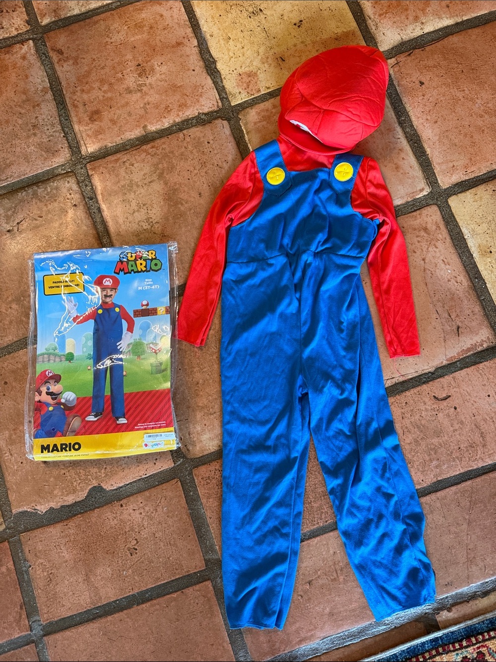 Disguise Super Mario Jumpsuit Costume with Yellow Buttons